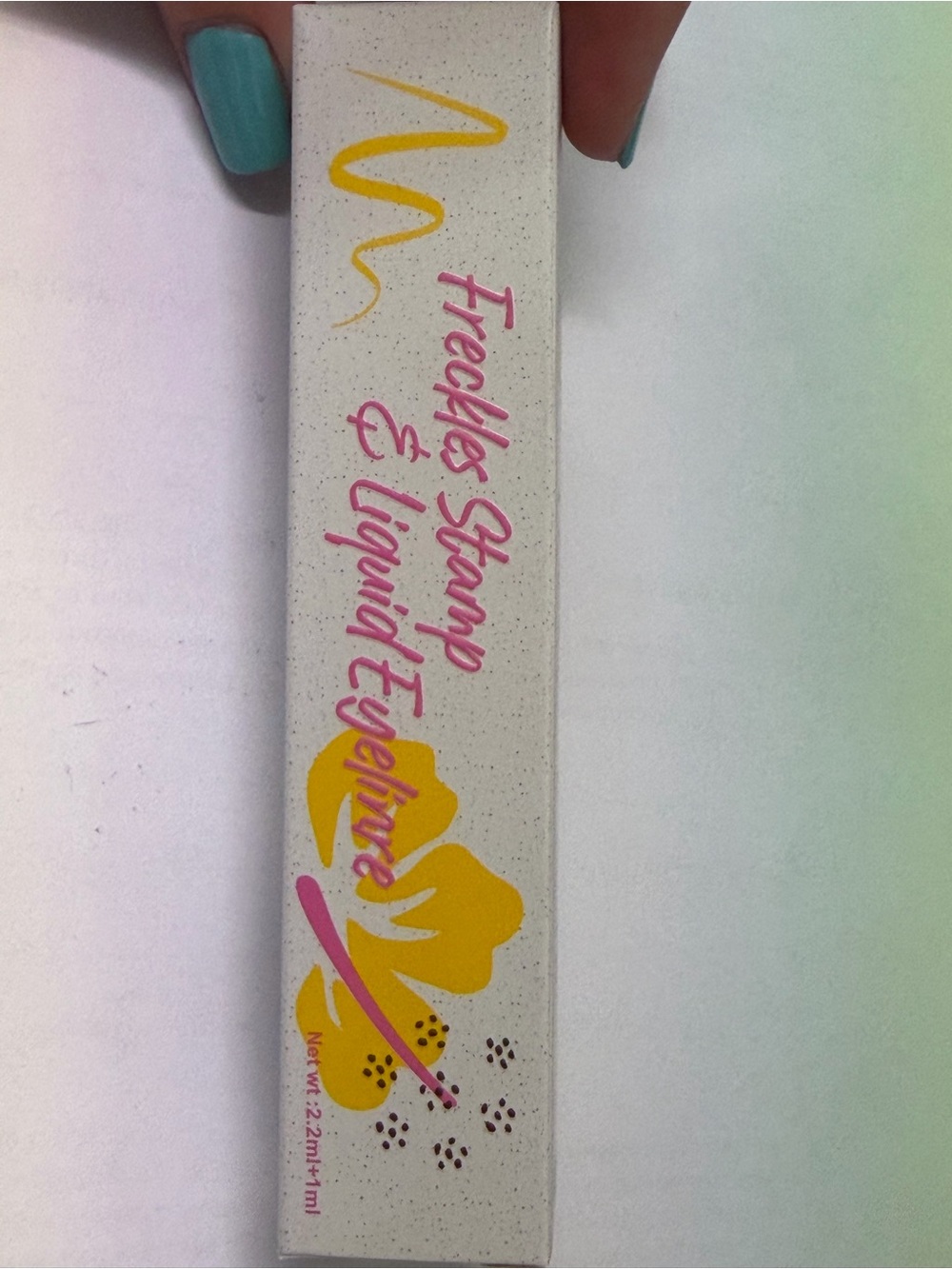 Freckles Stamp & Liquid Eyeliner — Pink and Yellow Design